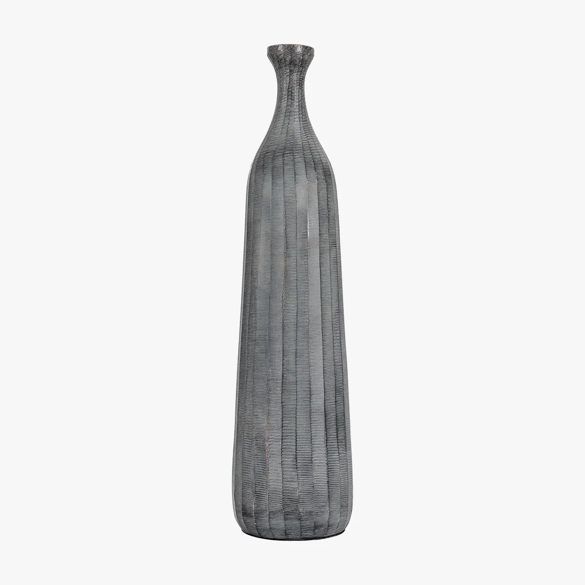 Small Bottle Vase - Grey, Aluminium image