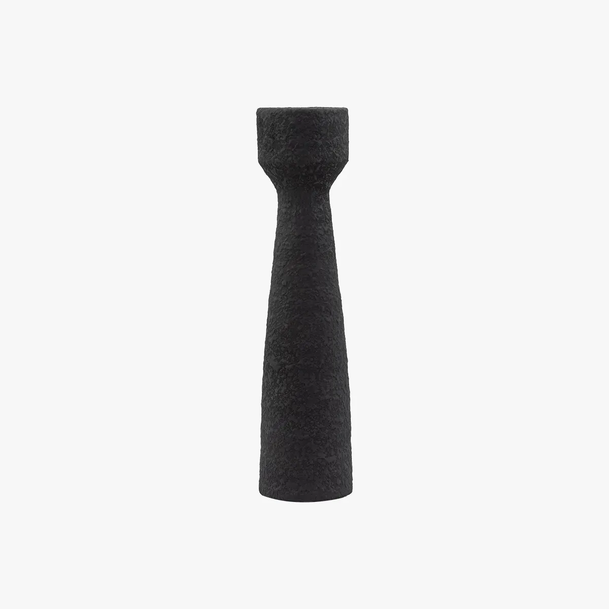 Small Candlestick Holder - Black, Ceramic image