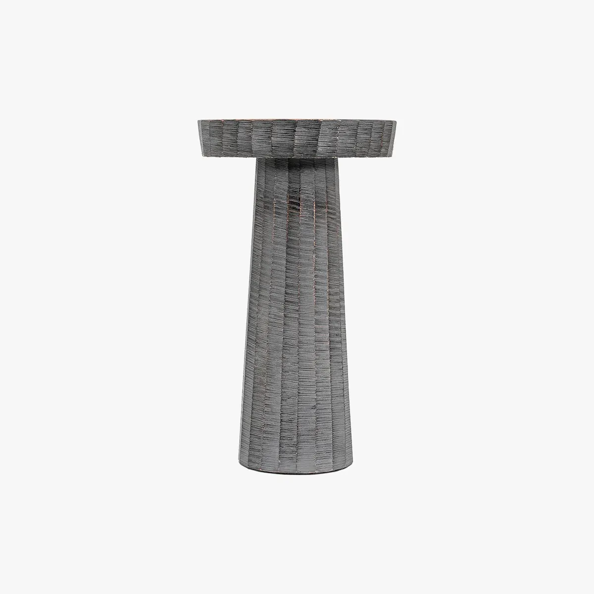 Small Candlestick Stand - Antique Grey, Aluminium image