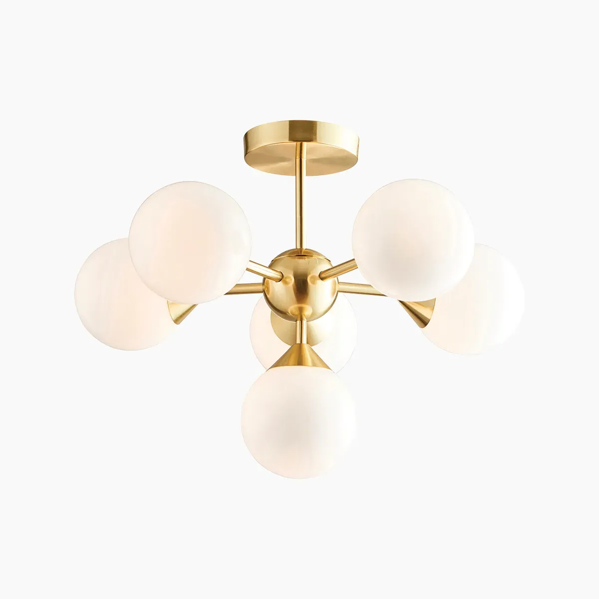 Small Ceiling Pendant Light - Gold, Glass image