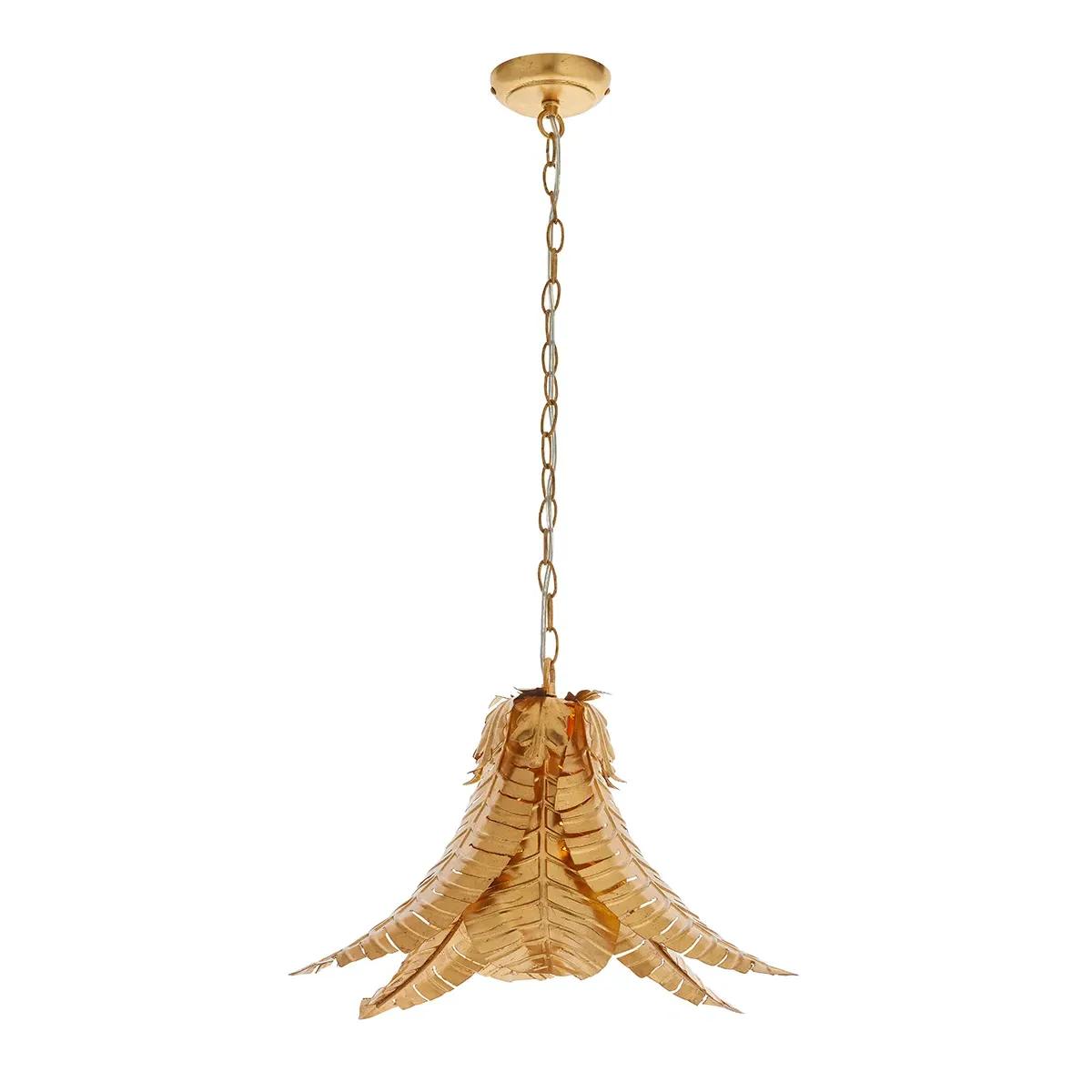 Small Ceiling Pendant - Metallic, Palm Leaf image
