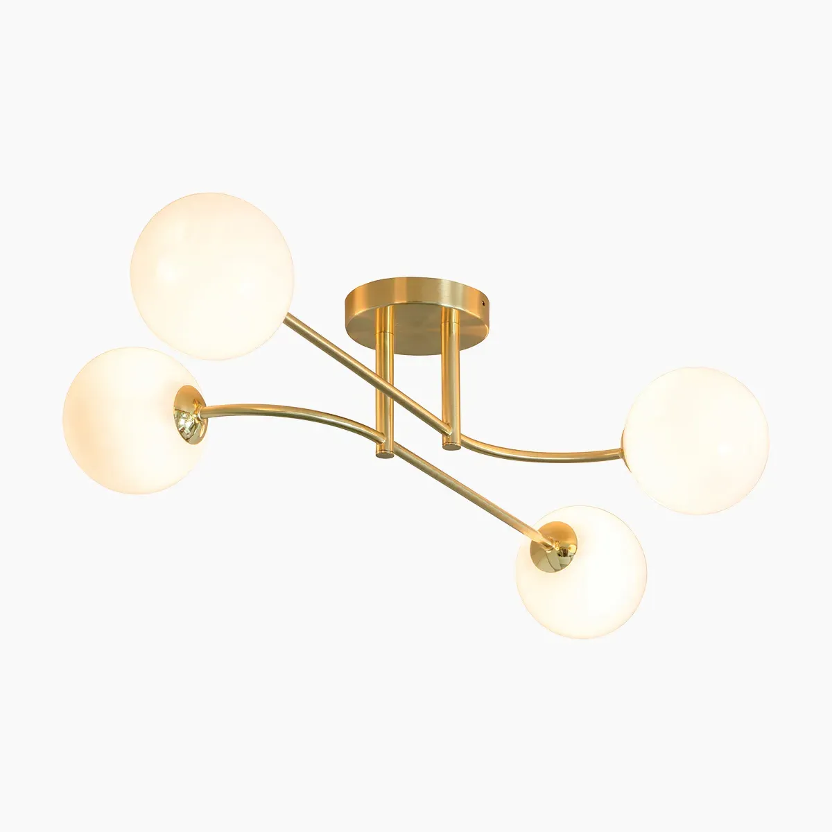 Small Ceiling Pendant with Glass Shades - Gold image