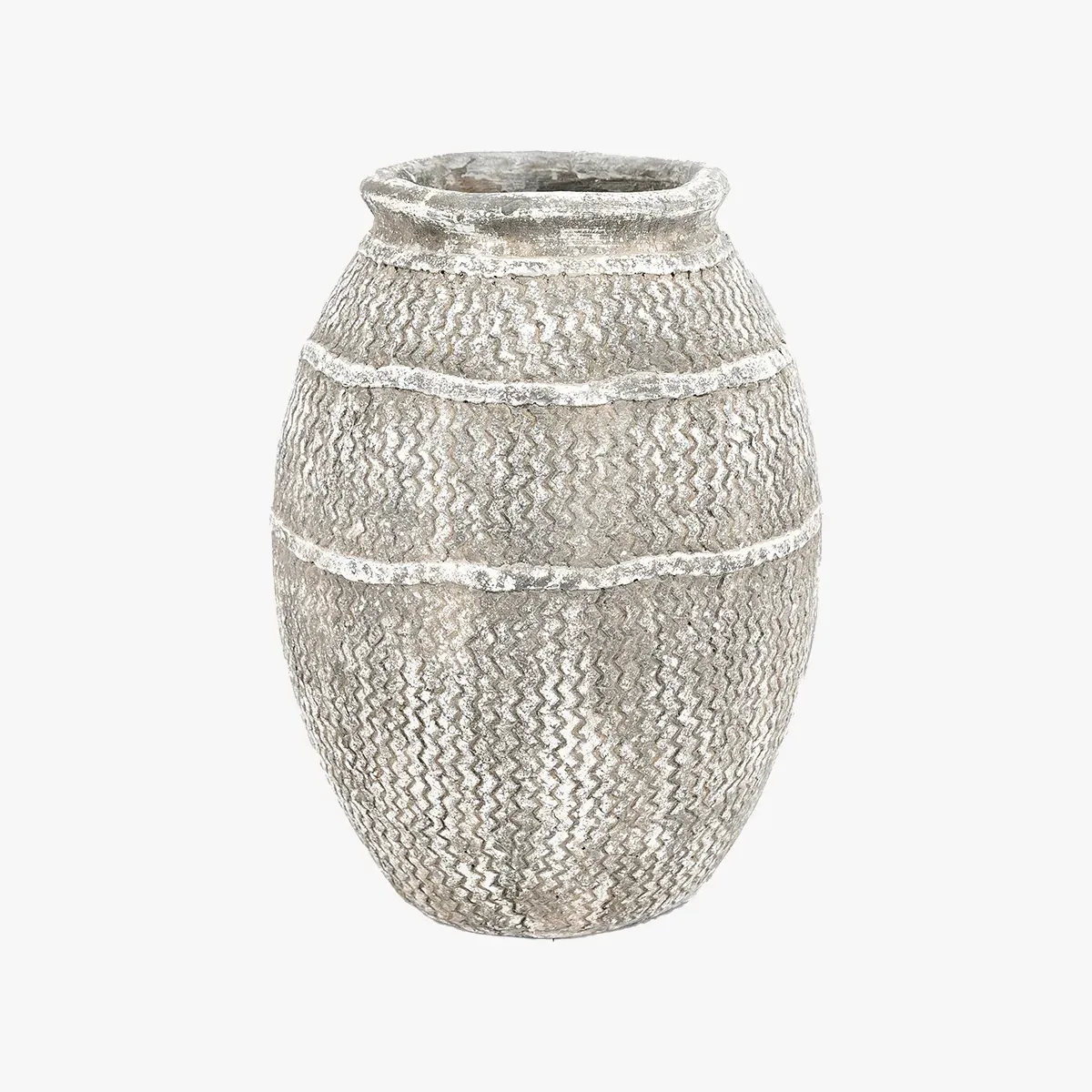 Small Decorative Vase - Antique Grey, Cement image
