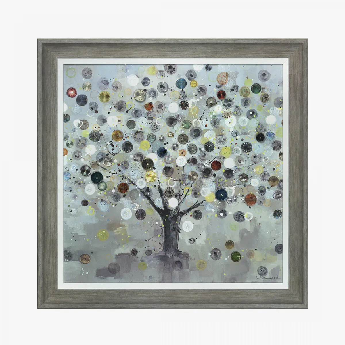 Small Framed Canvas Wall Art - Tree Design