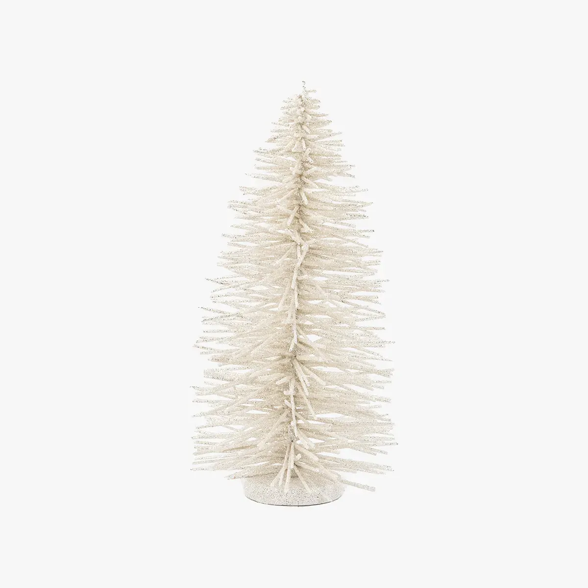 Small Glittered Brush Tree - White image