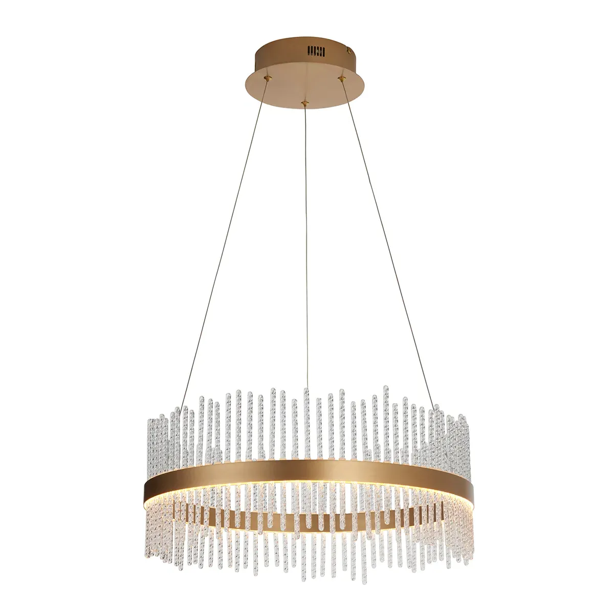 Small LED Halo Pendant Light - Gold, Metal