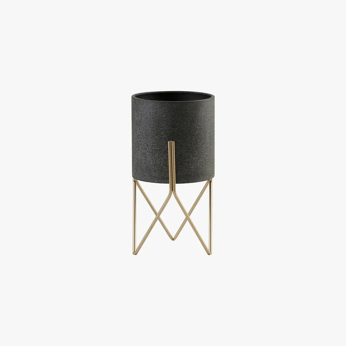 Small Metal Planter - Grey, Metal image