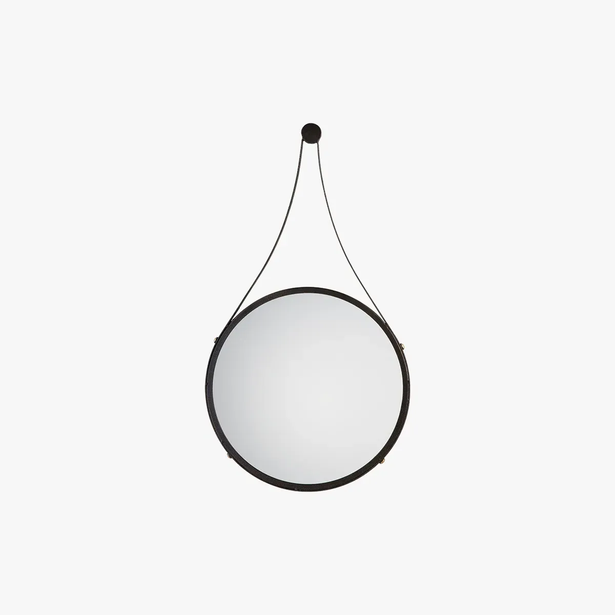 Small Round Hanging Mirror - Metallic, Metal image