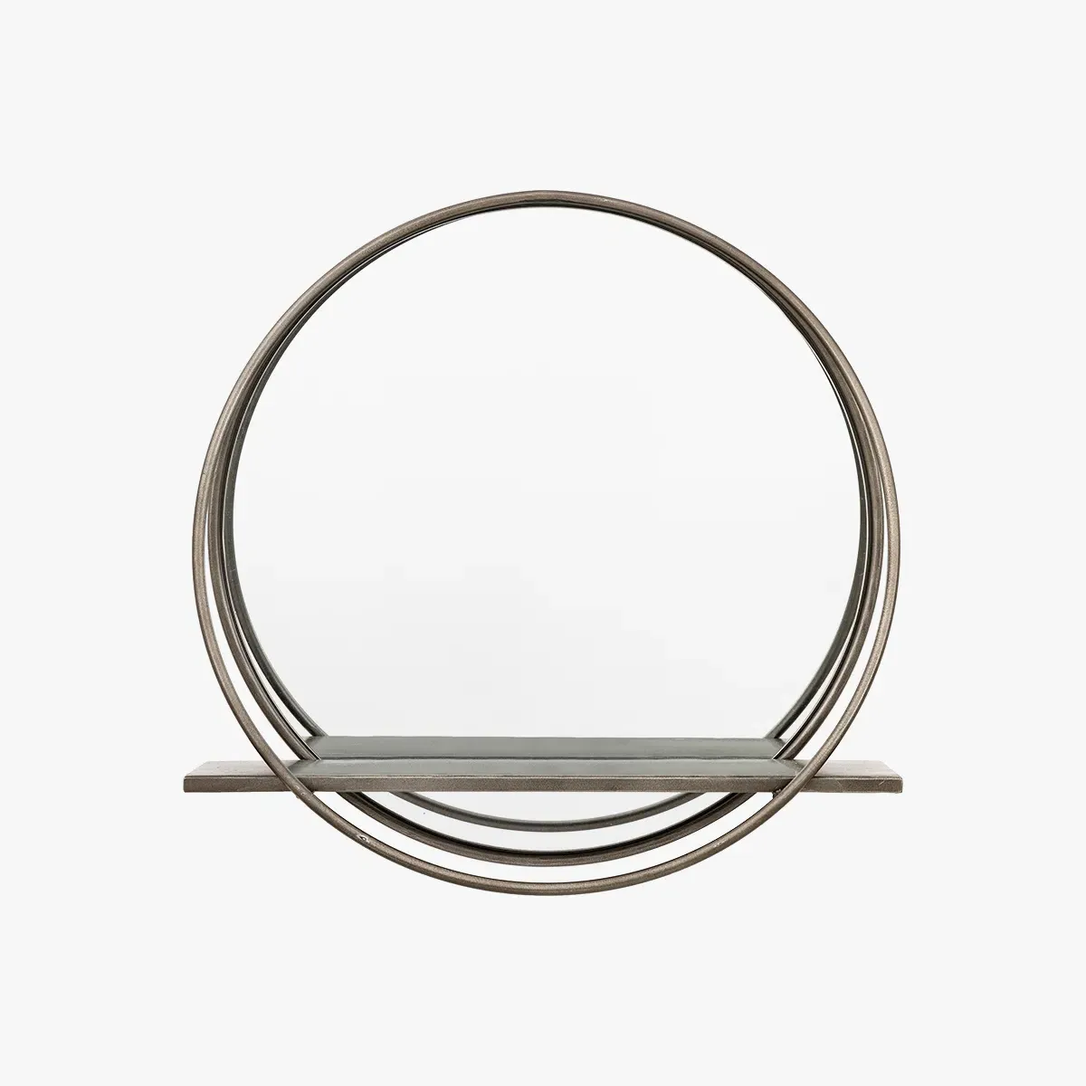 Small Round Mirror - Metallic Frame image