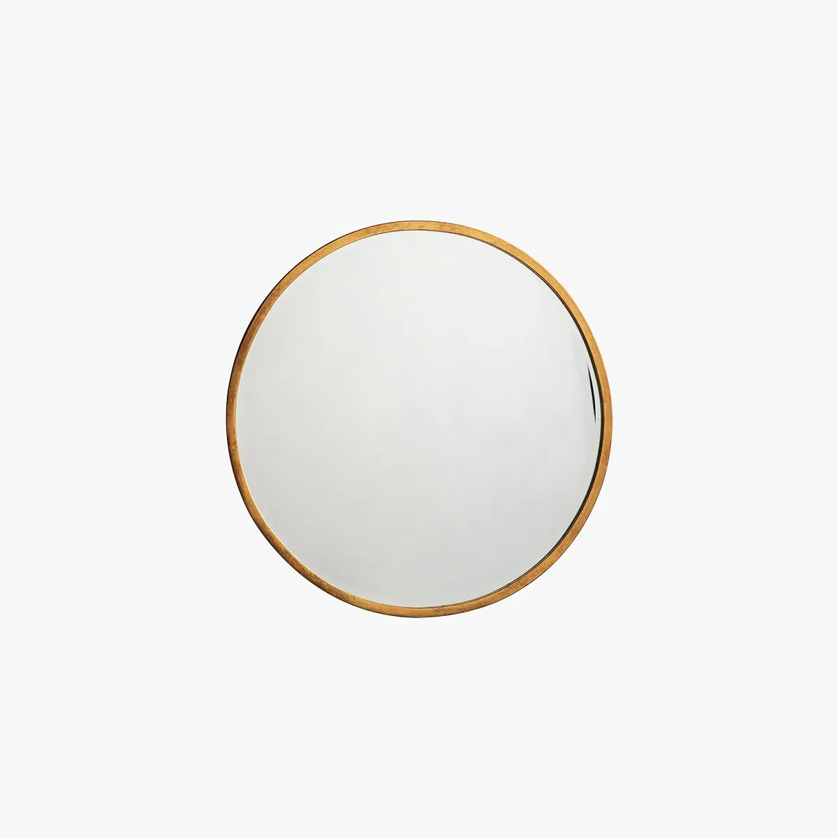Small Round Wall Mirror - Gold, Metal image