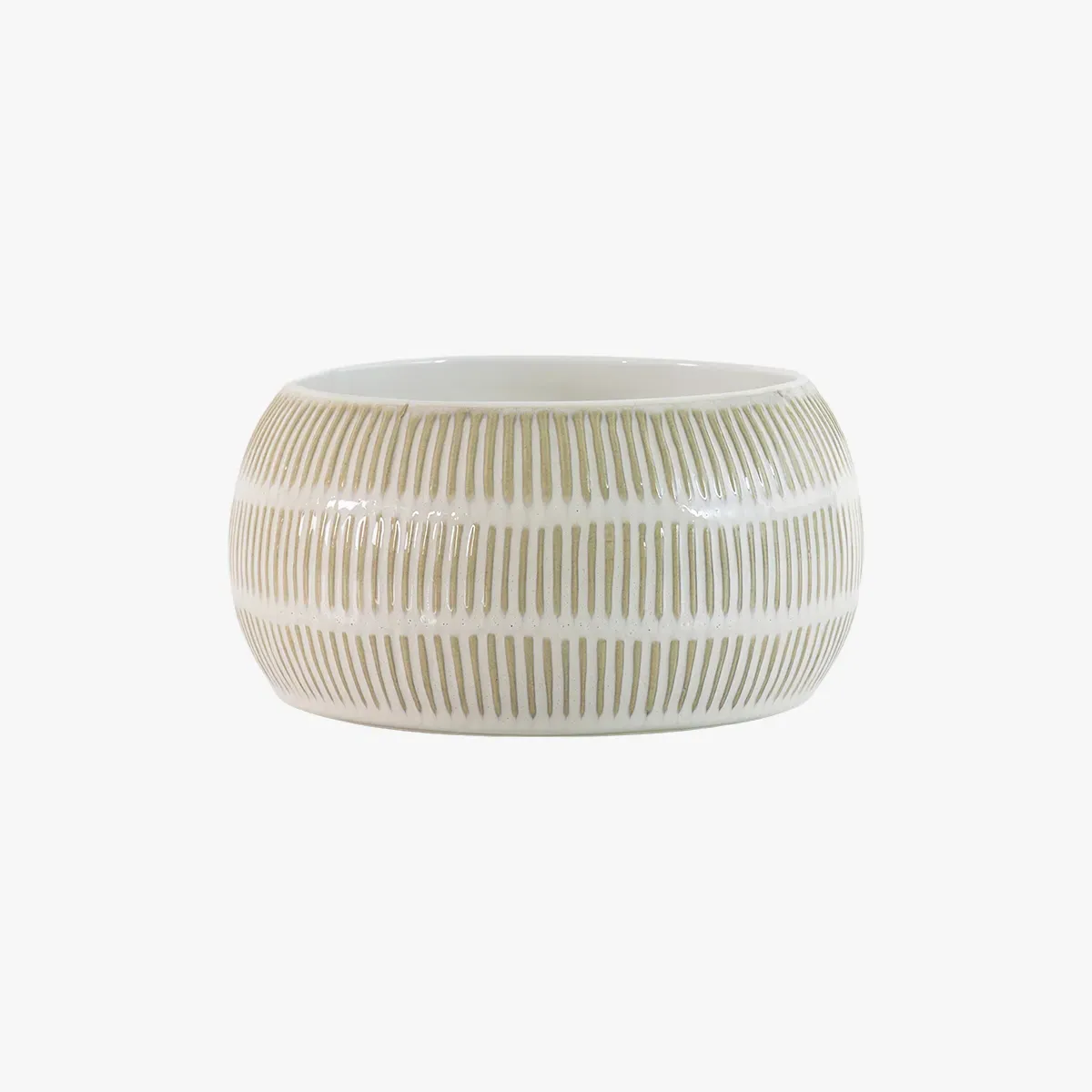 Small Storage Bowl with Stripe Pattern image