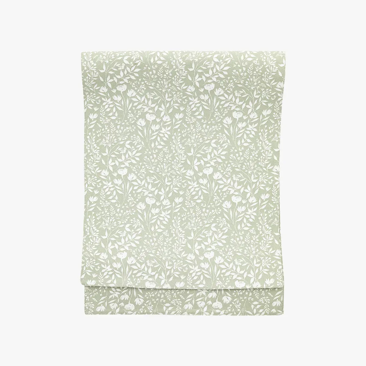 Small Table Runner Wildflower Pattern - Green image