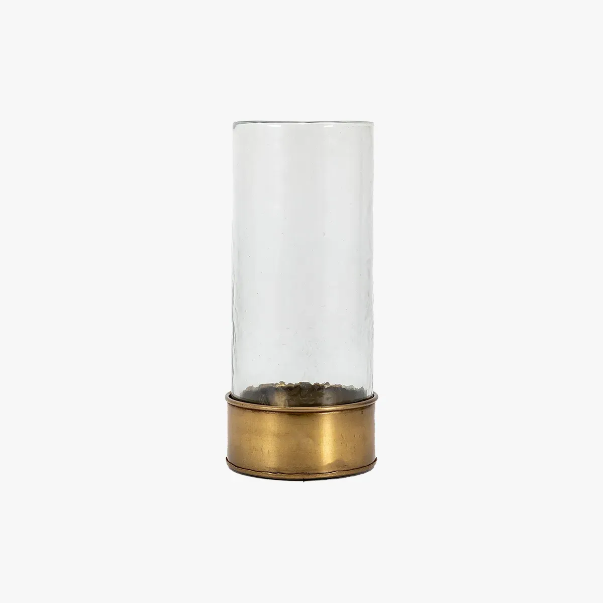 Small Vase with Bronze Base - Glass image