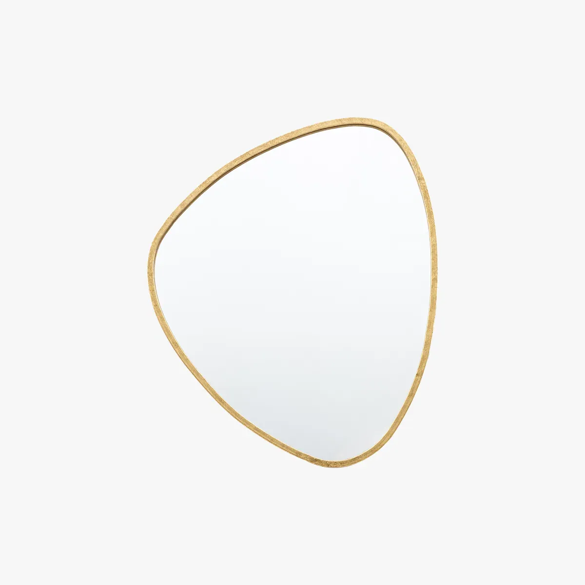 Small Wall Mirror with Gold Trim - Curved image