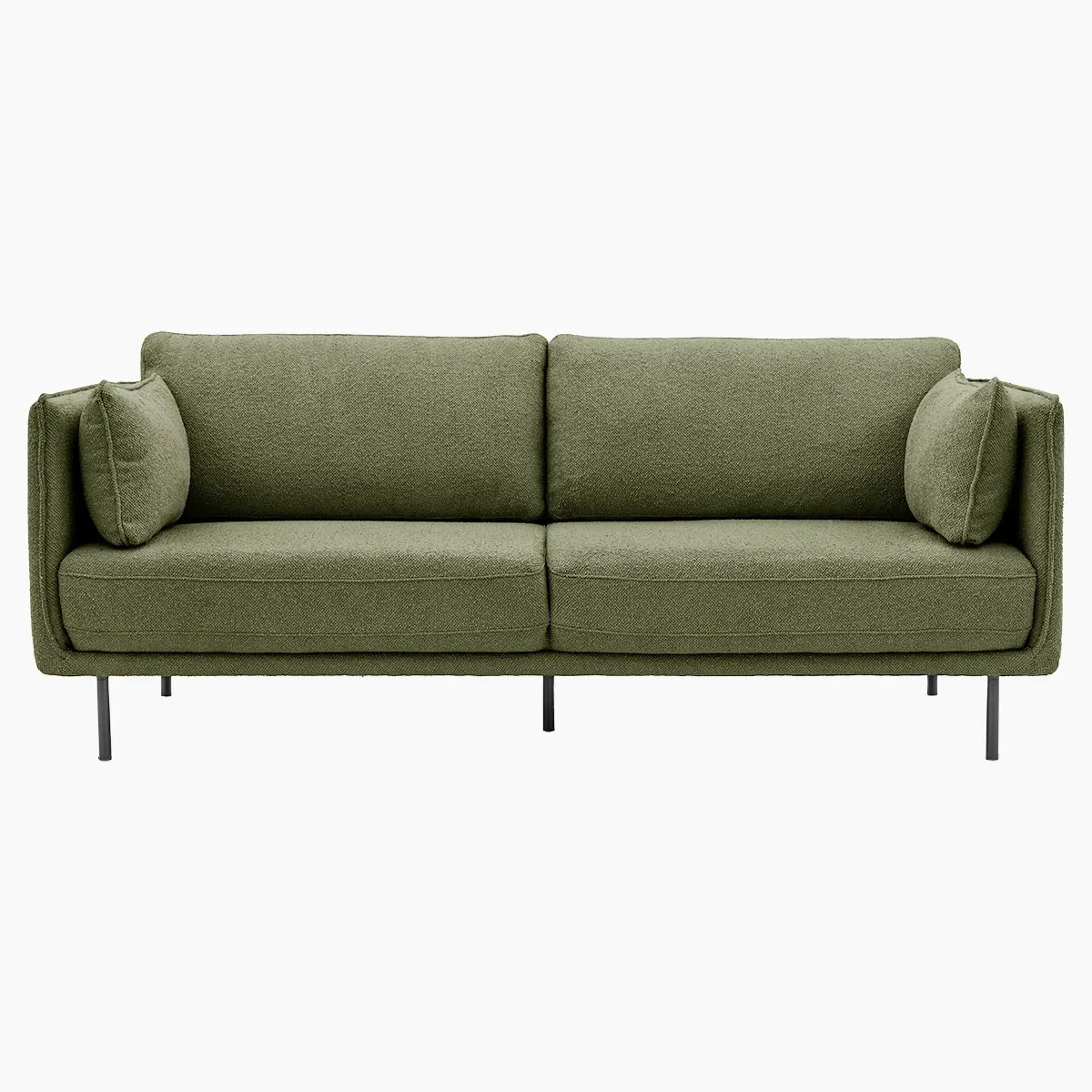 Sofa with Boucle Upholstery - Green, Fabric image