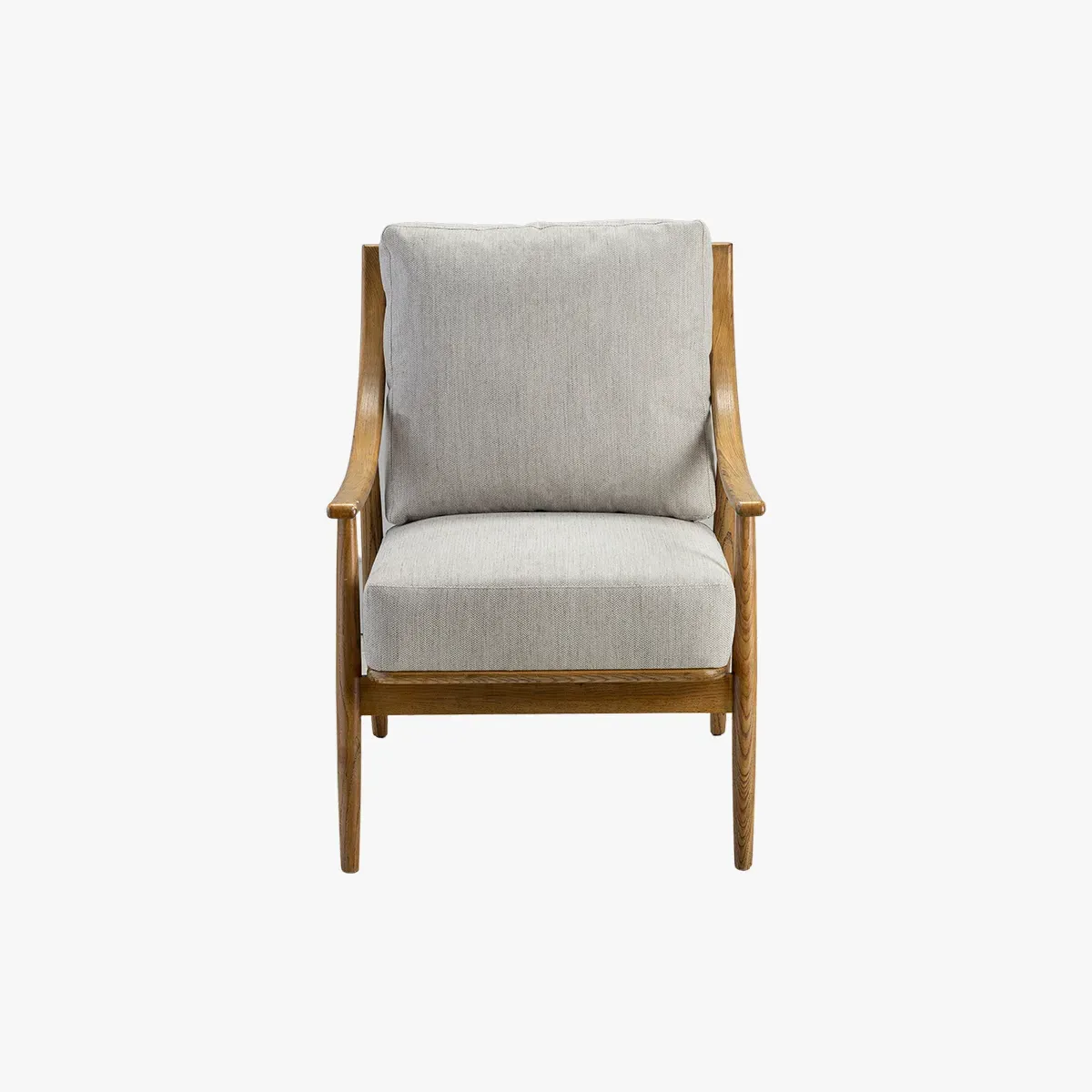 Spindle Back Armchair - Light Grey, Linen image