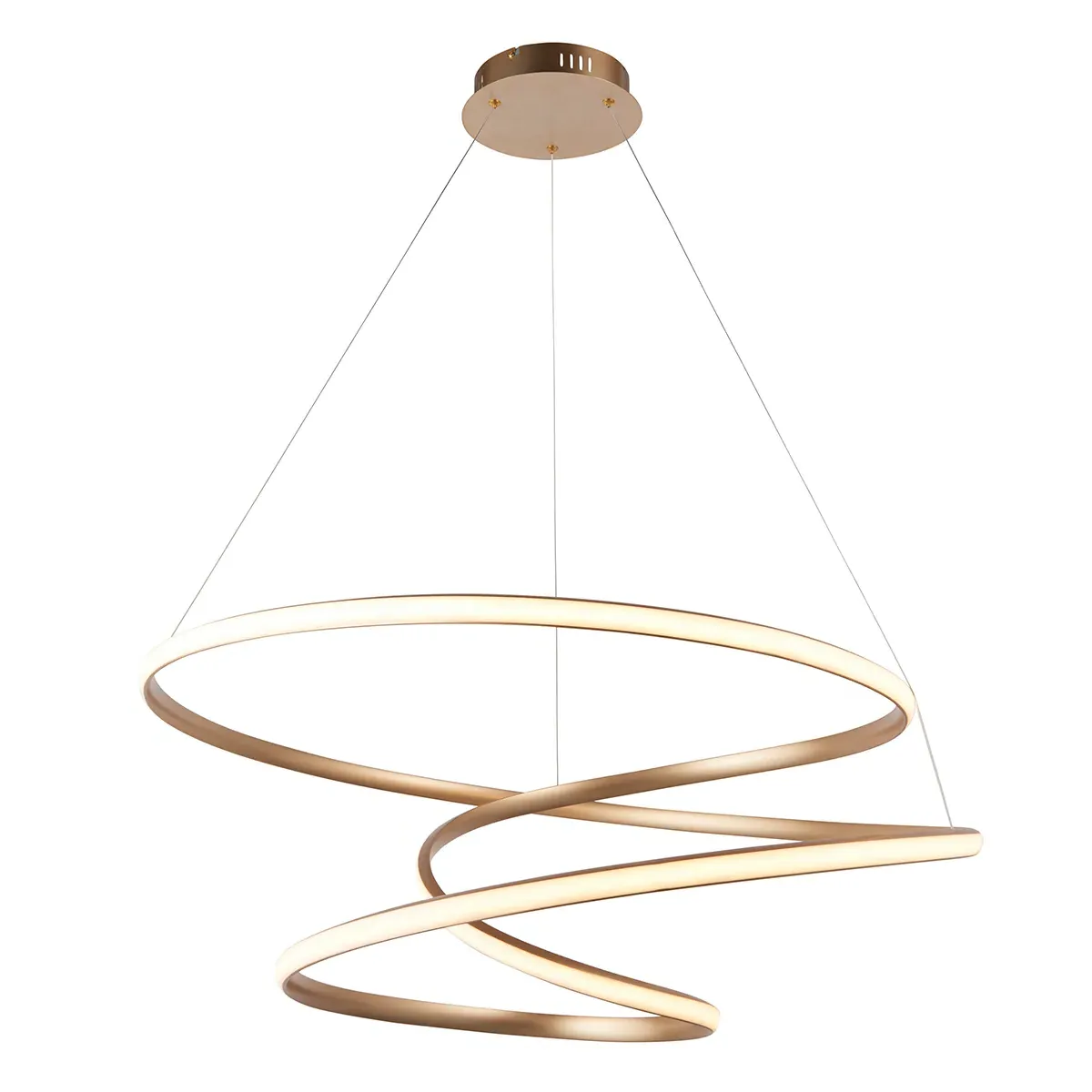 Spiral Pendant Light - Gold image