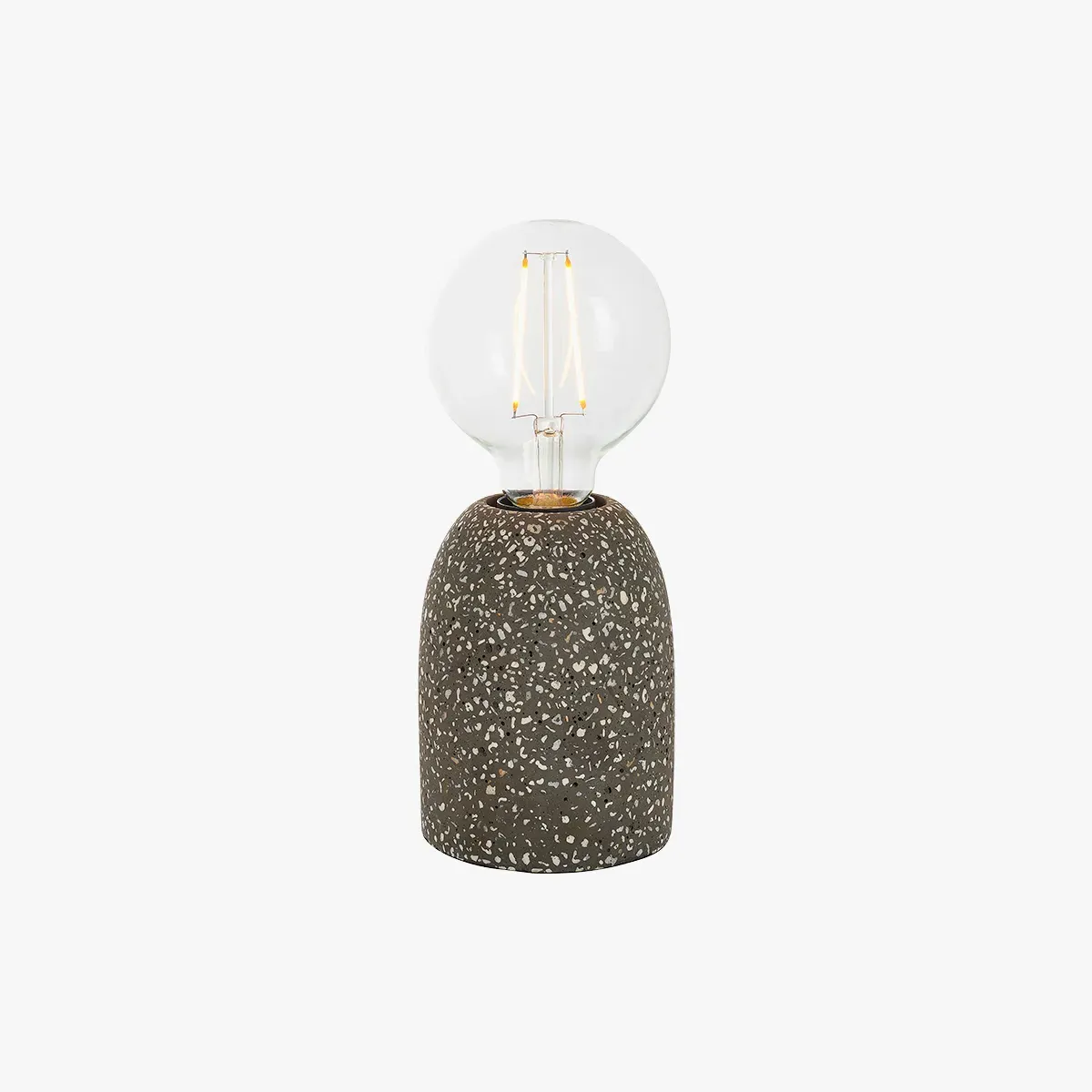 Spiral Table Lamp - Black, Terrazzo image