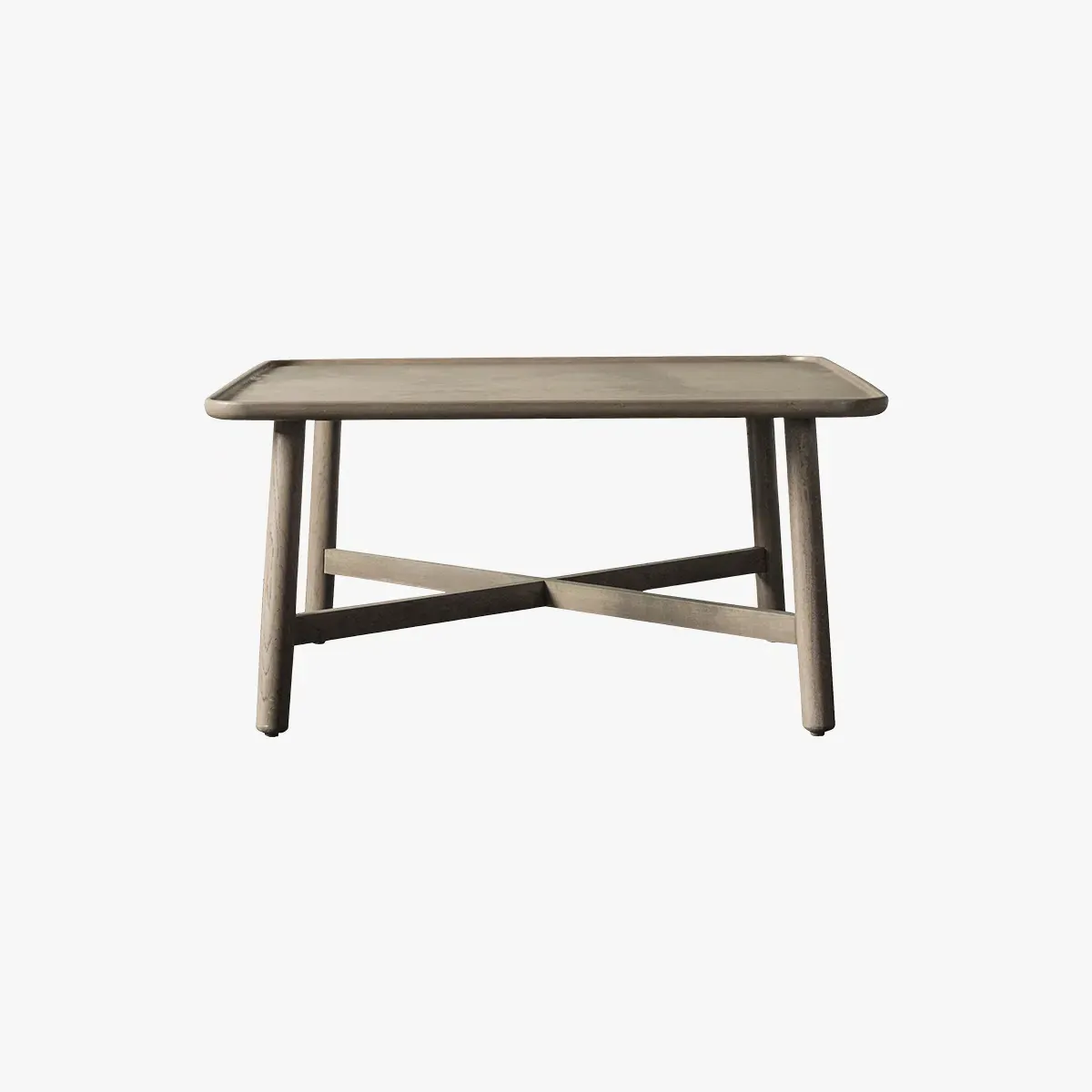 Square Coffee Table - Grey, Oak Wood image