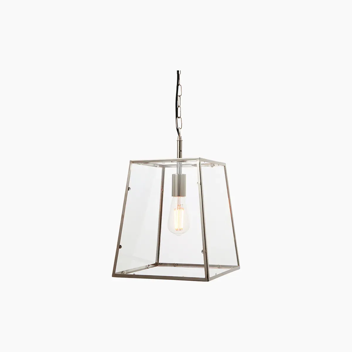 Square Pendant Light - Nickel, Glass image
