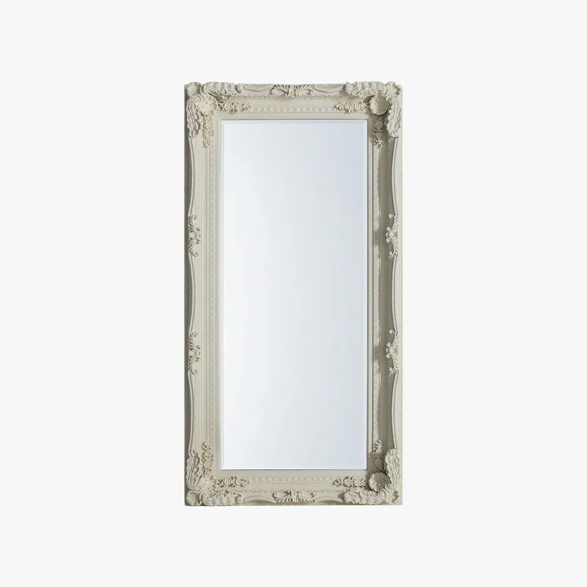 Standing Mirror Baroque Frame - Cream