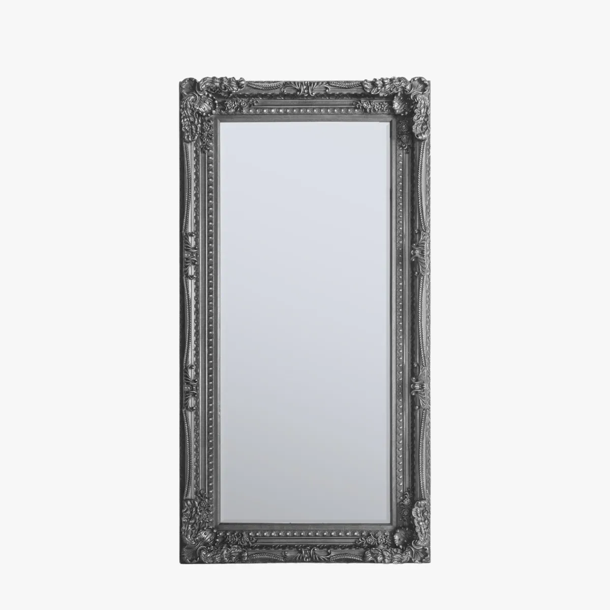 Standing Mirror Baroque Frame - Silver image