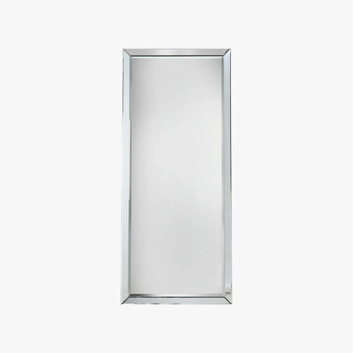 Standing Mirror with Bevelled Frame - Silver image