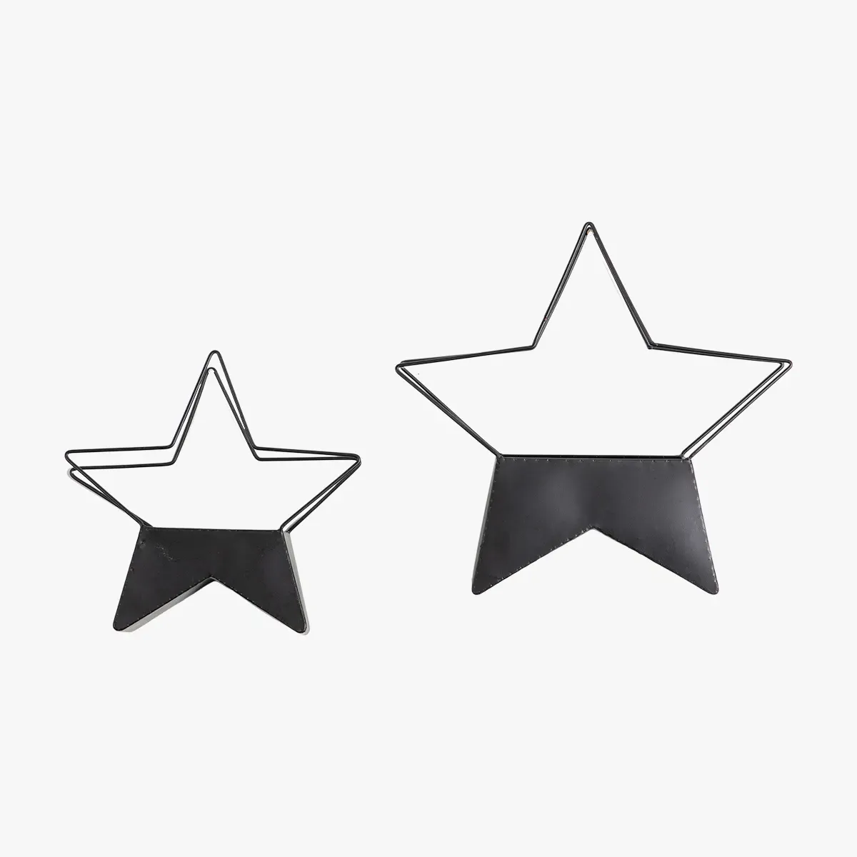 Star Planter Set of 2 - Black, Metal image