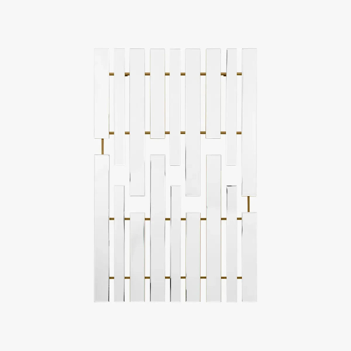 Stria Mirror with Bevelled Blocks - Champagne image