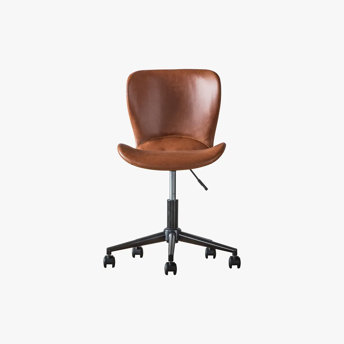 Swivel Chair with Height Adjustment - Brown image