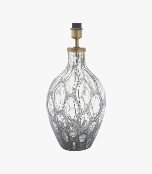 Table Lamp Base - Smoke, Blown Glass