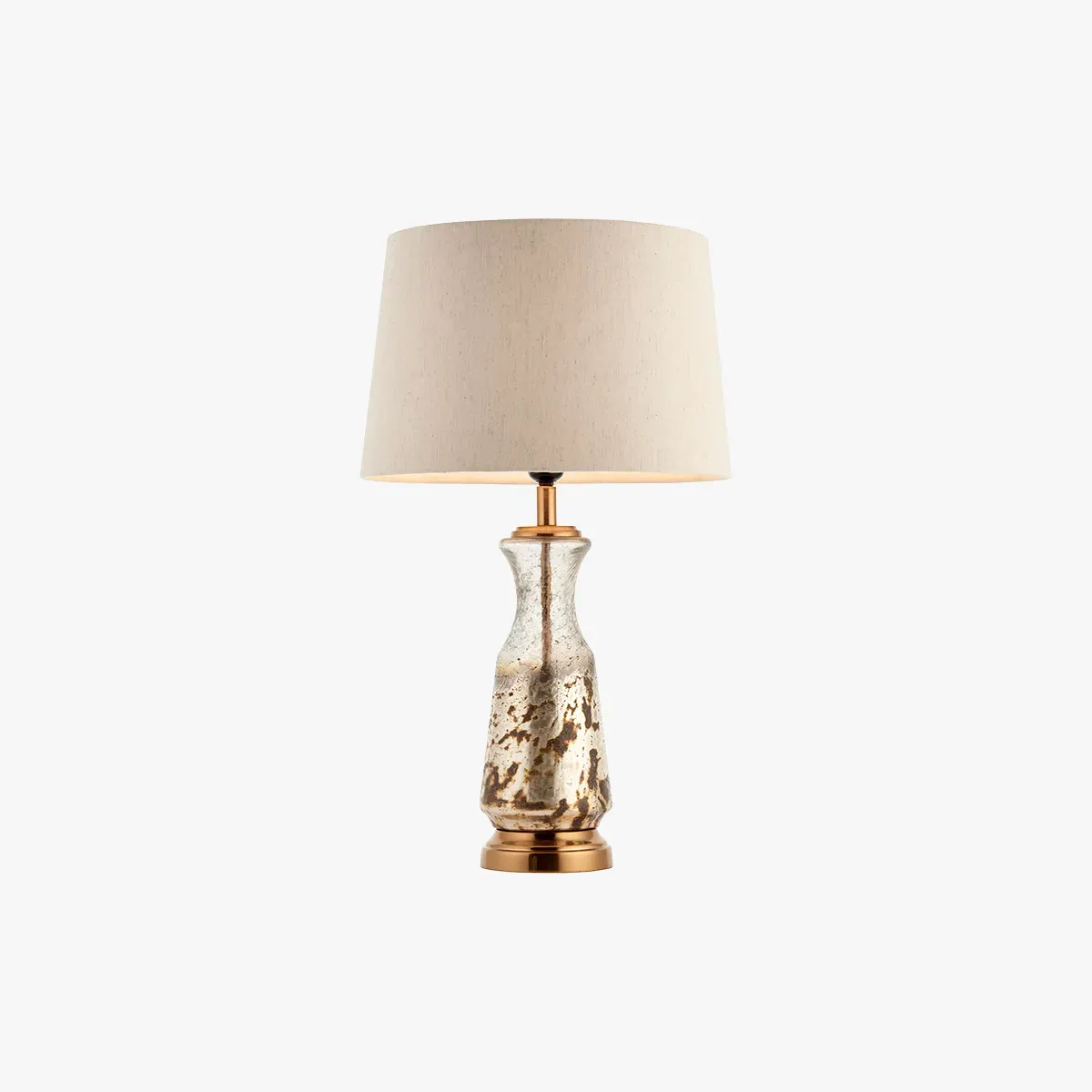Table Lamp with Glass Base - Cream, Linen image