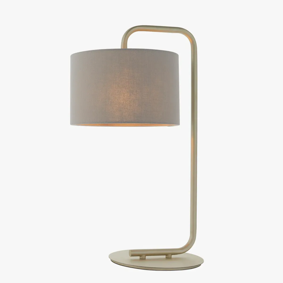 Table Lamp with Grey Shade - Champagne, Metal image