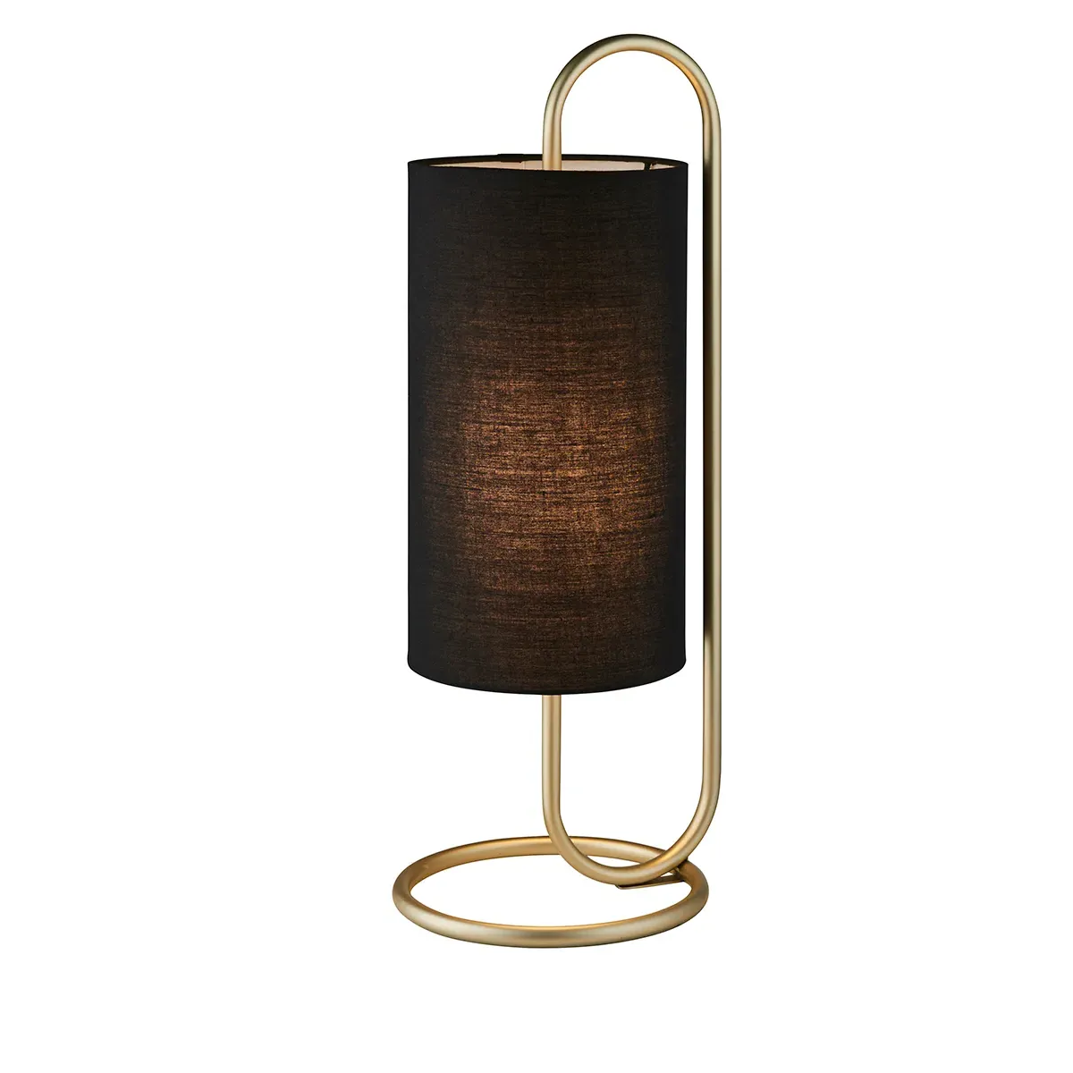 Table Light with Fabric Shade - Black, Brass image