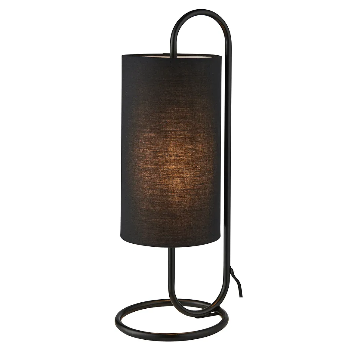 Table Light with Fabric Shade - Black, Metal