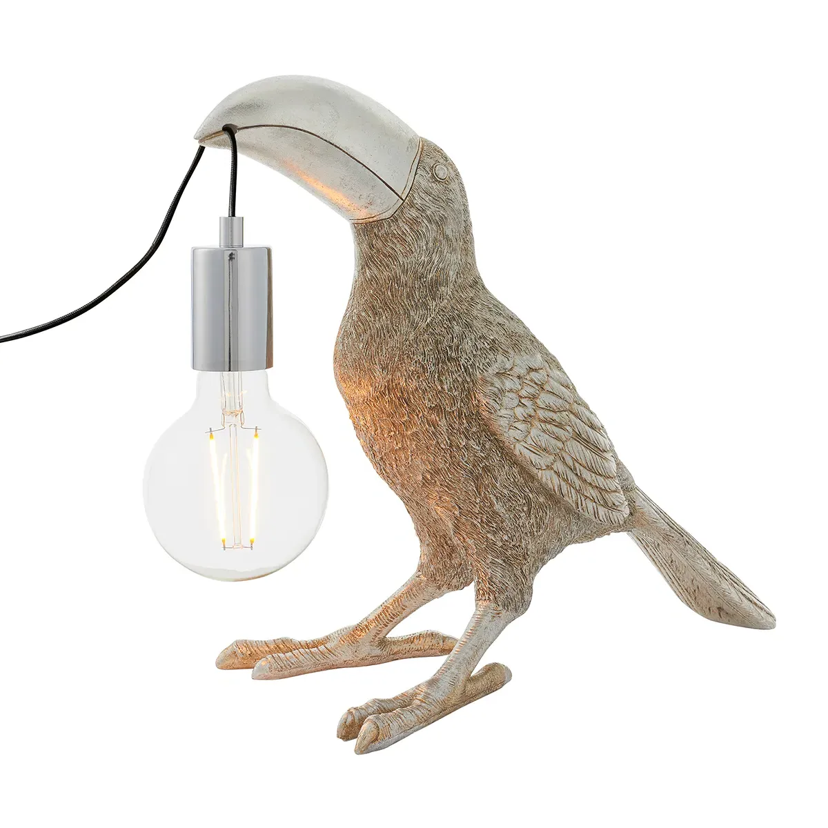 Toucan Table Lamp - Silver, Metal