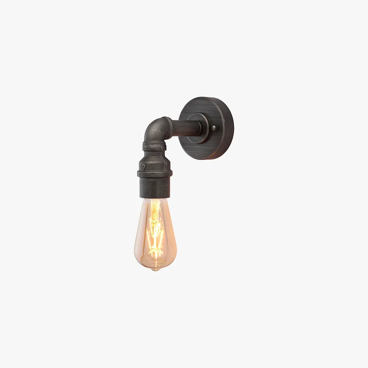 Wall Light with Crossbar Design - Black, Pewter image