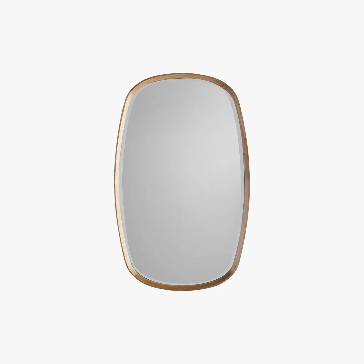 Wall Mirror with Deep Frame - Beige, Oak