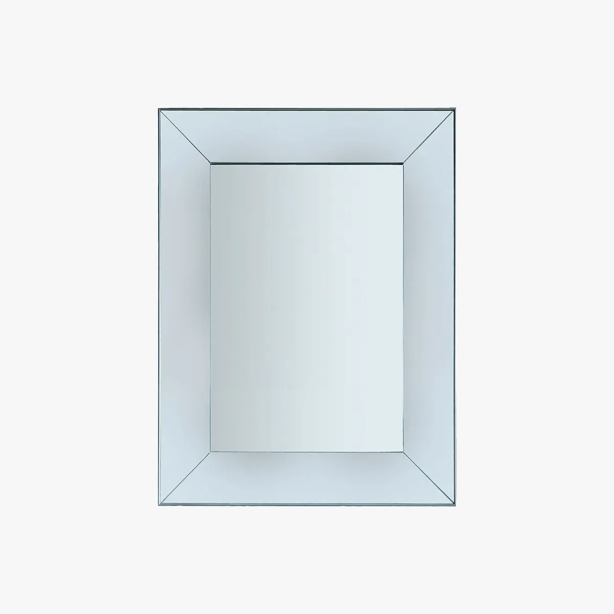 Wall Mirror with Wide Frame - Silver image