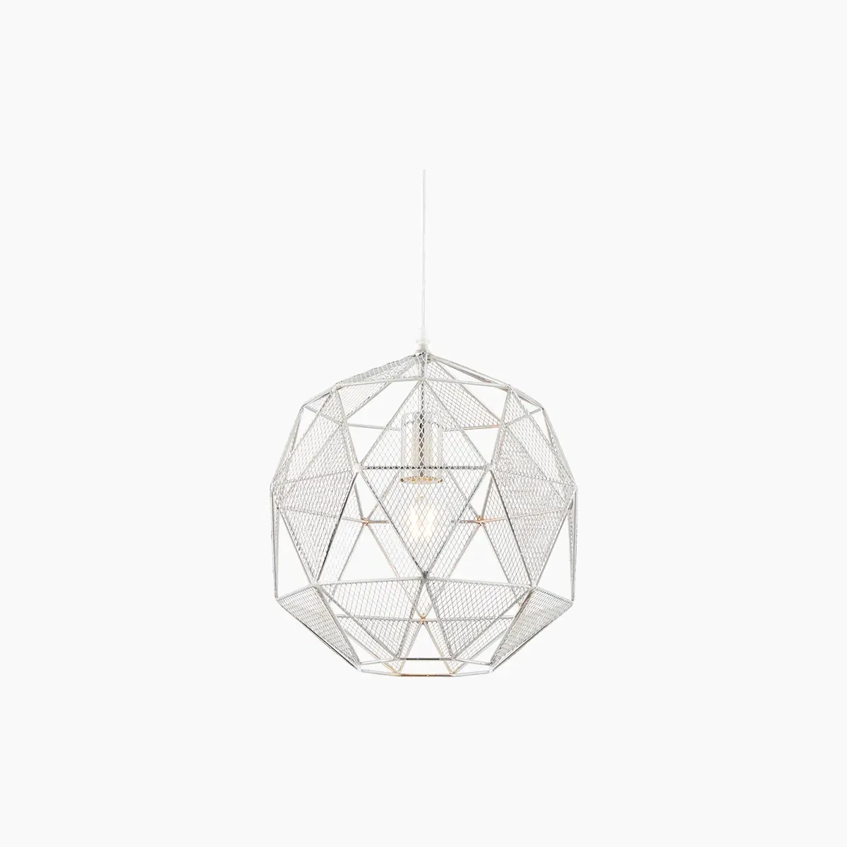 Webbed Pendant Light - Chrome, Metal image