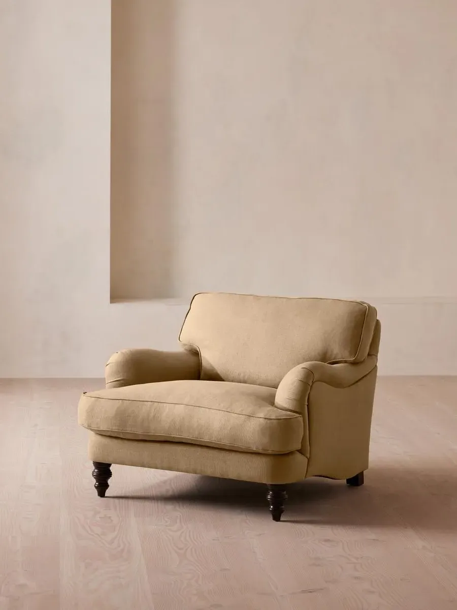 2-Seater Loveseat with Roll Arms - Wheat, Linen