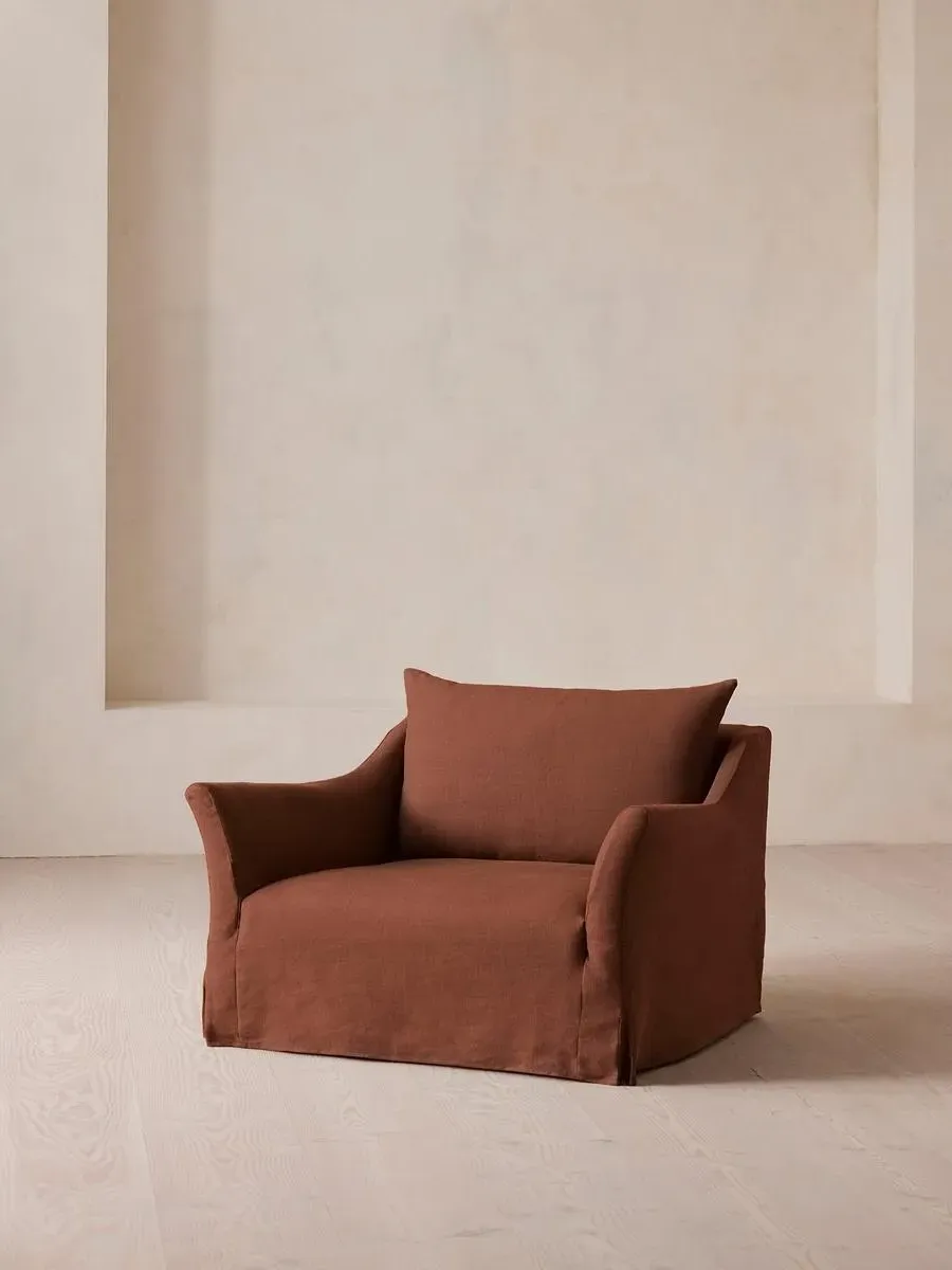 2-Seater Loveseat with Slip Cover - Sienna, Linen