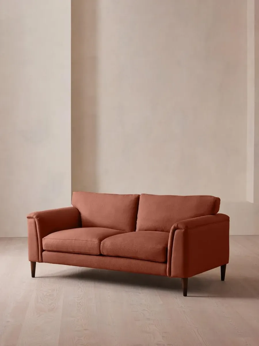 2-Seater Sofa with Curved Design - Sienna, Linen