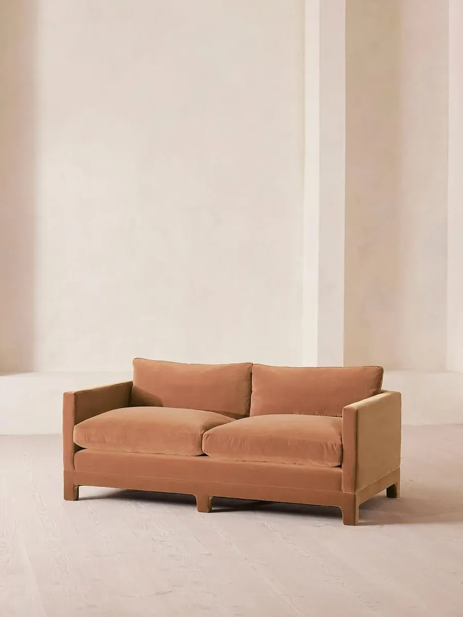 2-Seater Sofa with Deep Seat - Antique Rose, Velvet image