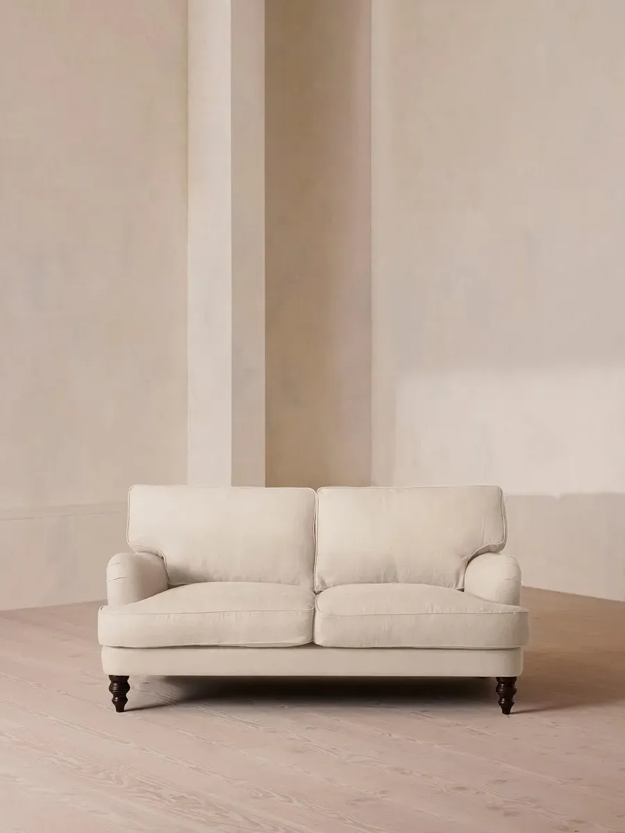 2-Seater Sofa with Roll Arms - Bisque, Linen