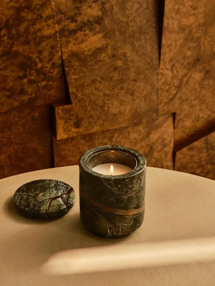 250g Scented Candle - Forest Green, Marble image