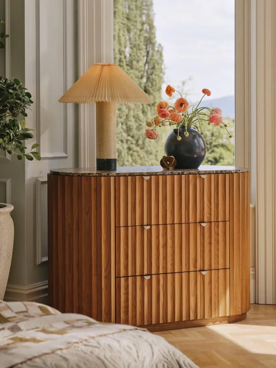 3-Drawer Dresser with Marble Top - Oak image