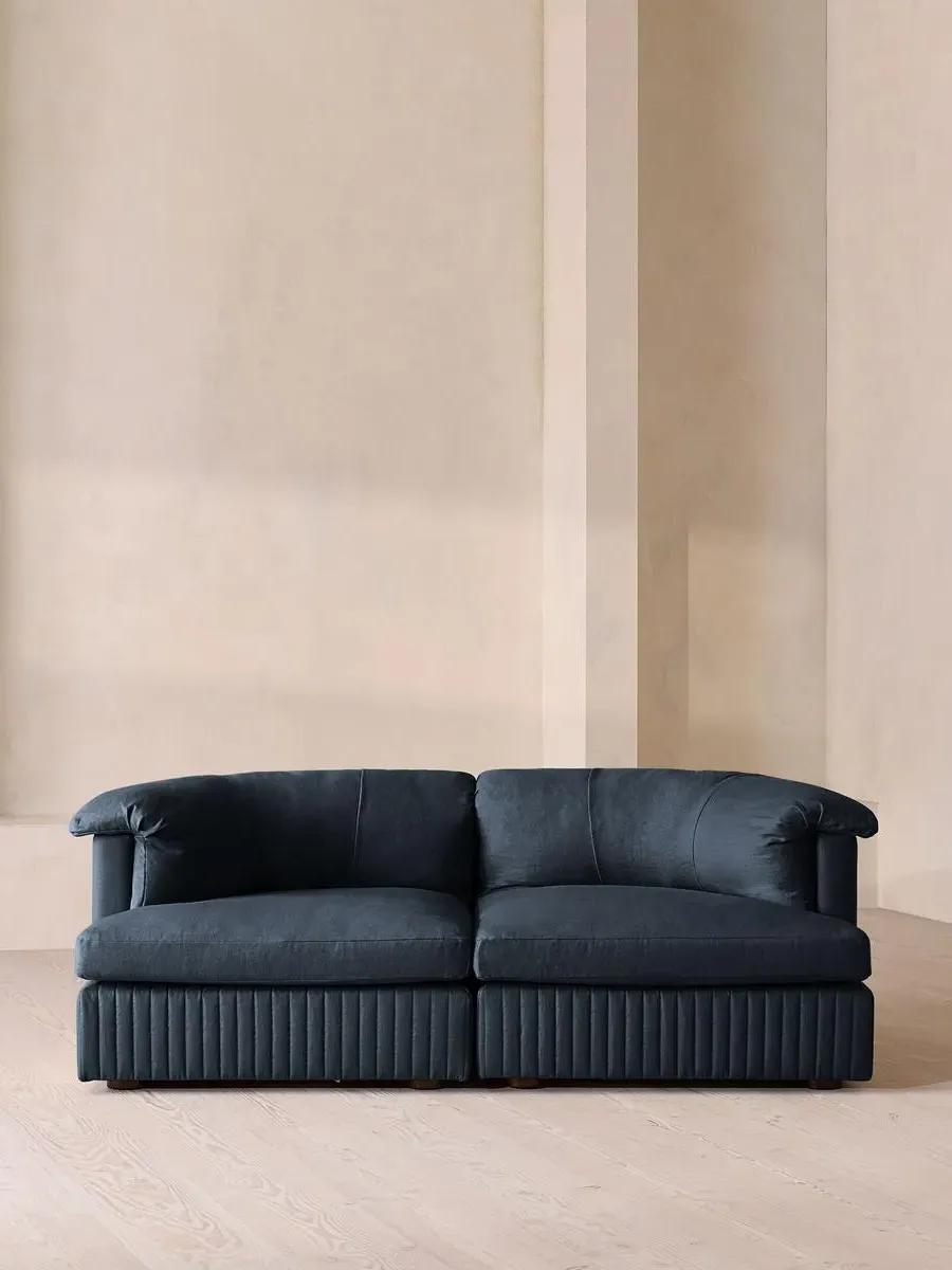 3-Seater Modular Sofa - Indigo, Linen