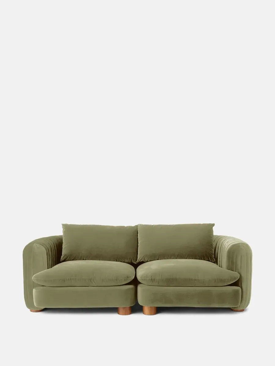 3-Seater Modular Sofa - Lichen, Velvet