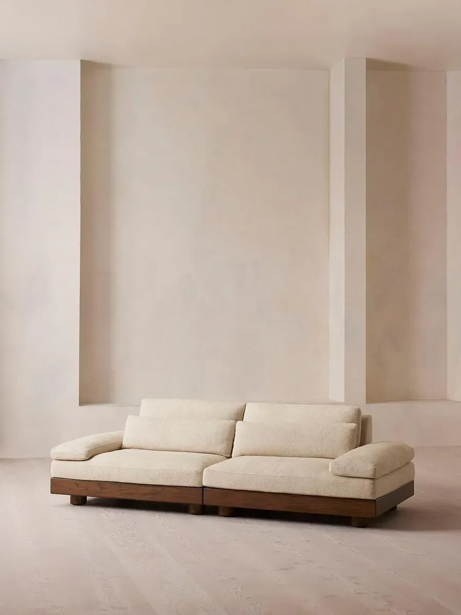 3-Seater Modular Sofa - Textured Linen image